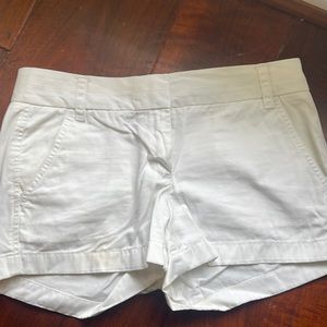 J. Crew 100% Cotton Chino Broken-In White Shorts 3.5”